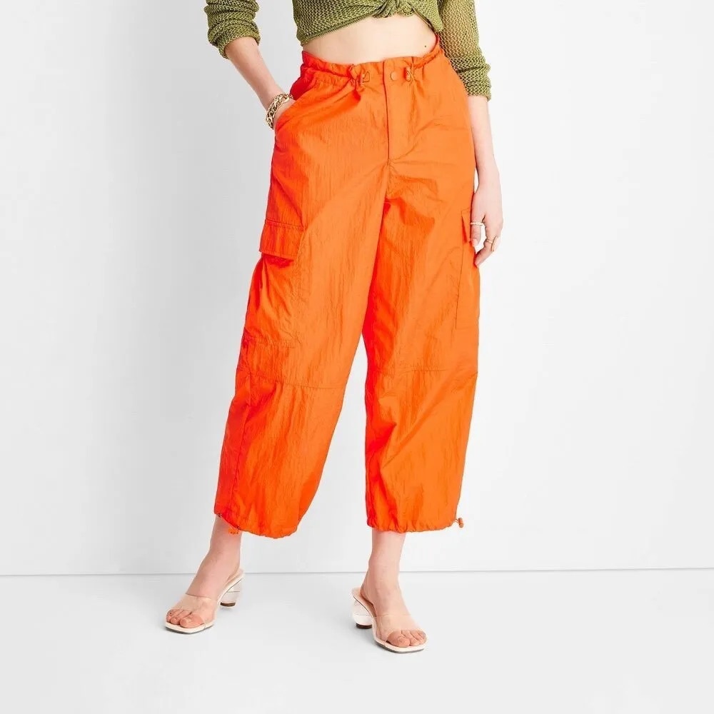Future collective Alani Noelle orange cargo pants small